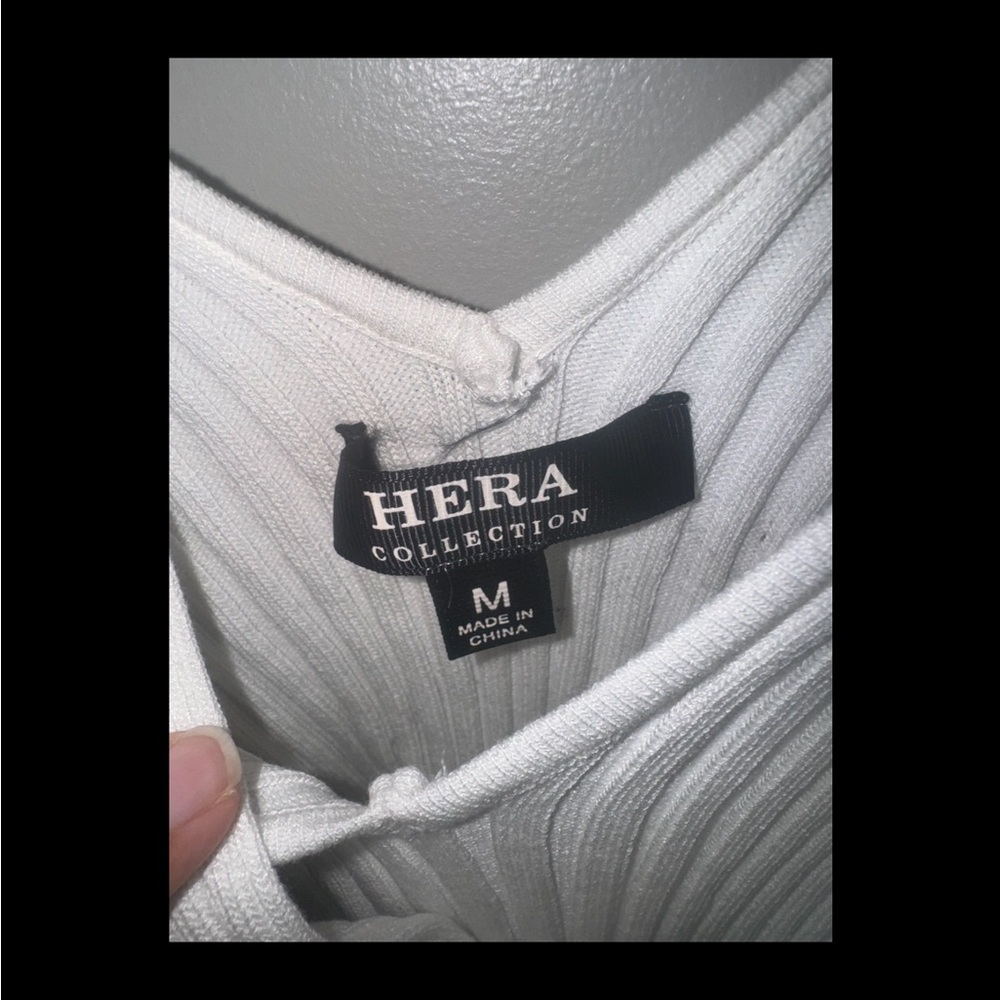 Hera collection White Ribbed Women's Top - Picture 7 of 7